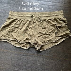 Olive green old navy shorts